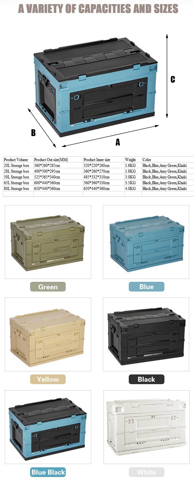 Plastic Foldable Storage Boxes