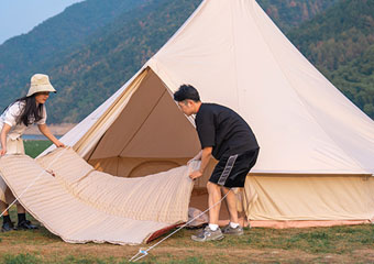 キャンプ用スリーピングパッド低反発素材