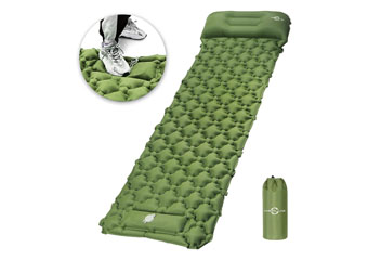 枕付きキャンプ用スリーピングパッド