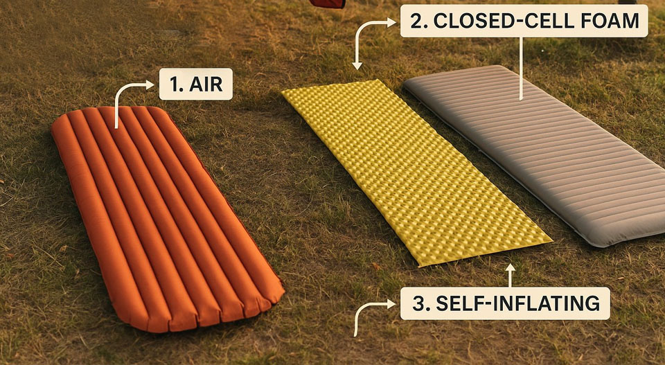 self-inflating pad vs air mattress