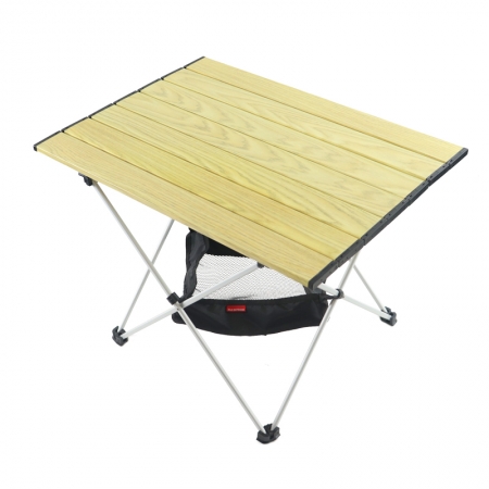アルミ高さ調節可能軽量折りたたみキャンプテーブルポータブル屋外ロールアップテーブル 