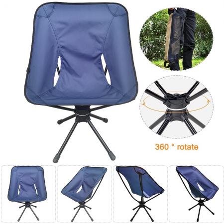 回転椅子キャンプ屋外椅子軽量耐久性アルミニウム合金折りたたみ椅子360回転回転椅子キャリーバッグ付き 