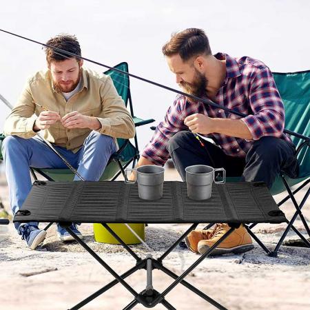 カスタムポータブルアルミロールピクニックテーブル屋外ハイキングキャンプテーブル 