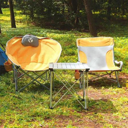 ピクニック/ハイキング/キャンプ用の卸売ポータブル折りたたみロールアップテーブル 