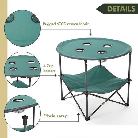 折りたたみ式テーブルポータブルキャンプテーブル超軽量コンパクト屋外ピクニックキャンプ用キャリーバッグ付き 