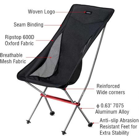 ビーチハイキングピクニック旅行のためのキャリングバッグ付き折りたたみ椅子屋外軽量キャンプバックパッキング折りたたみ椅子 