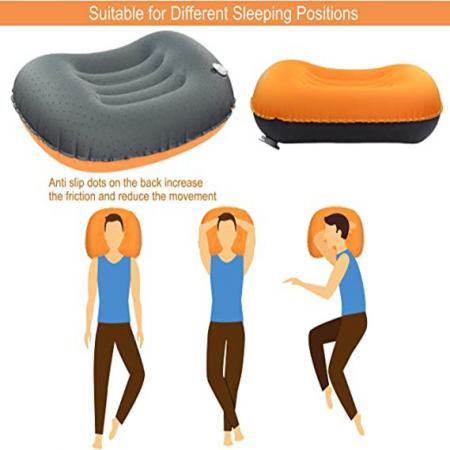 首と腰をサポートするための圧縮可能な快適な人間工学に基づいた膨張枕 