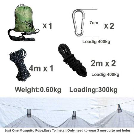 旅行用バックパッキングハイキングアウトドアアクティビティ用の蚊帳と頑丈なツリーストラップ付きのキャンプ用ハンモック 