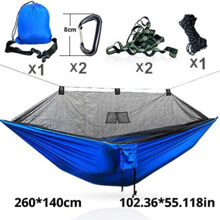 屋内屋外ハイキングバックパッキング旅行裏庭のための蚊帳ポータブルキャンプ用ハンモック付きハンモック 