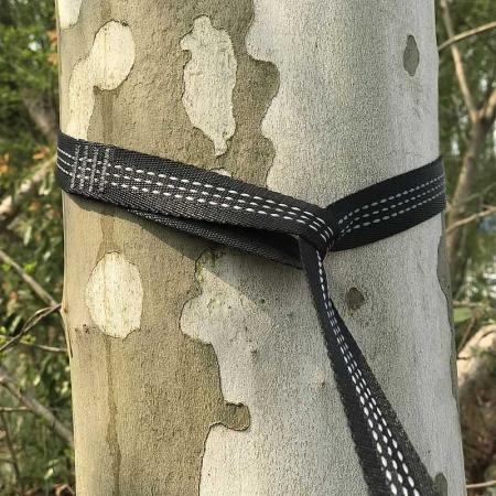 カスタマイズされた縫製デイジーチェーンループポリエステル吊り木タイダウンハンモックストラップ 