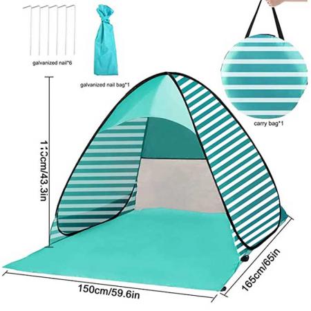 UV保護用のUPF50+と評価されたピクニックテントポップアップビーチテント
 