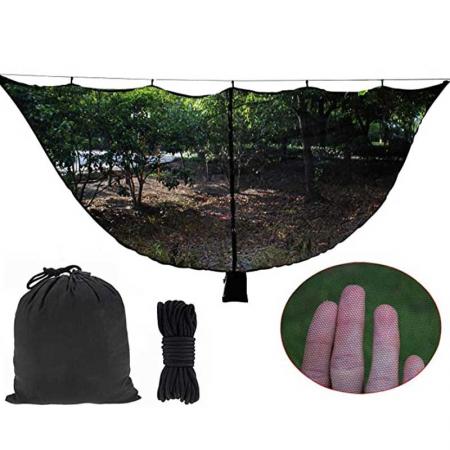 吊り下げシステム付きの蚊帳ハンモックは、バグネットジッパーを防ぎ、簡単に出入りできます
 