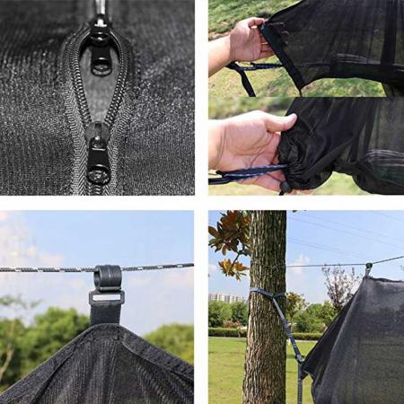 吊り下げ式の蚊帳ハンモックキャンプバグネットは屋外に出ないようにします
 
