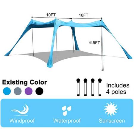 UPF50+UV保護付きの屋外ポータブルサンシェードテント
 