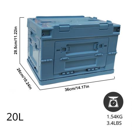 プラスチック製の耐久性のある貨物収納ボックス耐候性収納オーガナイザーボックス車のトランクオーガナイザー折りたたみ式収納ボックス
 