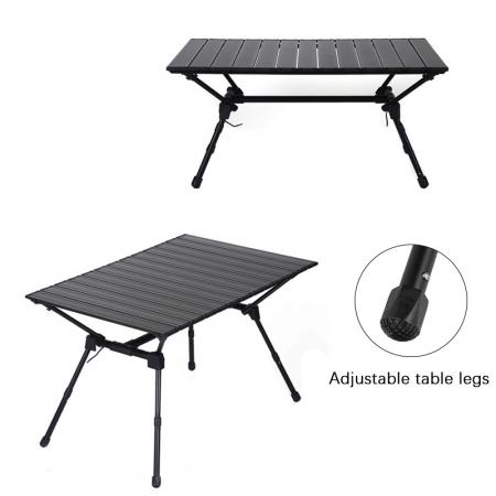 新デザイン超軽量アルミ折りたたみキャンプテーブル OEM ODM 折りたたみピクニックテーブル高さ調節可能な折りたたみキャンプテーブル 