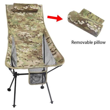ビーチ折りたたみアルミ合金椅子ポータブルレジャーガーデンアウトドアチェア取り外し可能な枕付き 