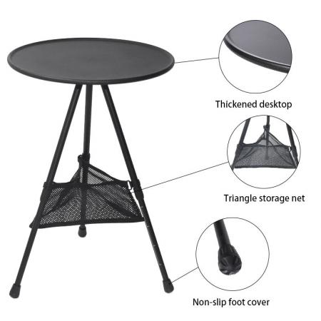 ビーチフィッシング用の軽量折りたたみ式ラウンドキャンプピクニックテーブル 