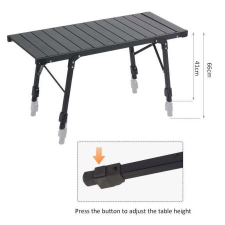 卸売屋外ポータブル軽量高さ調節可能なアルミニウム IGT テーブル Pliante キャンプ 