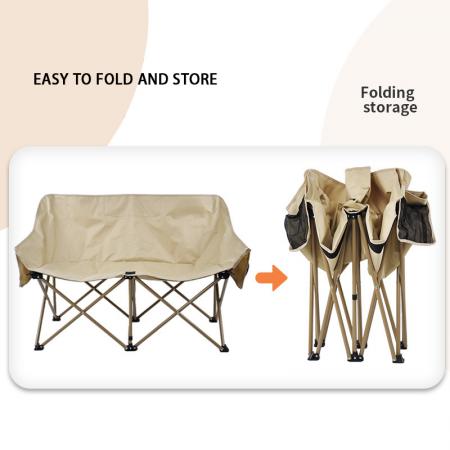 ローMOQダブルシート屋外の軽量折りたたみビーチキャンプメッシュバッグ付きポータブル釣り椅子 