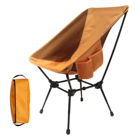 portable camping chair lightweight folding beach chair with side pockets 