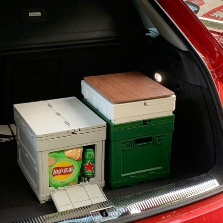 outdoor multifunctional side opening plastic storage box moisture proof camping foldable storage box 