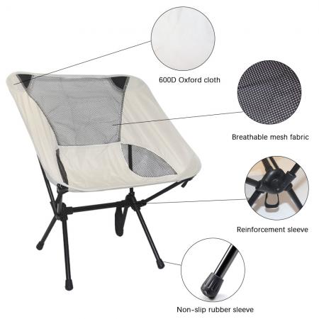 カスタム軽量メタルアイアン折りたたみ椅子アウトドアキャンプムーンチェア 