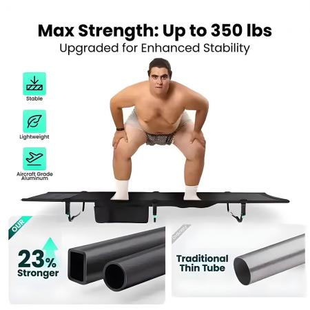 custom high quality outdoor lightweight portable folding bed camping cot 