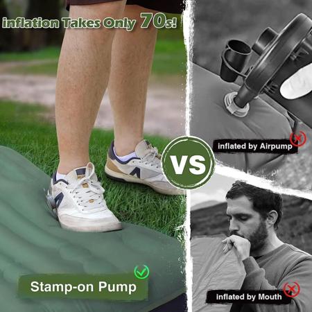 軽量キャンプ用インフレータブルマットアウトドア用品旅行用スリーピングパッド 