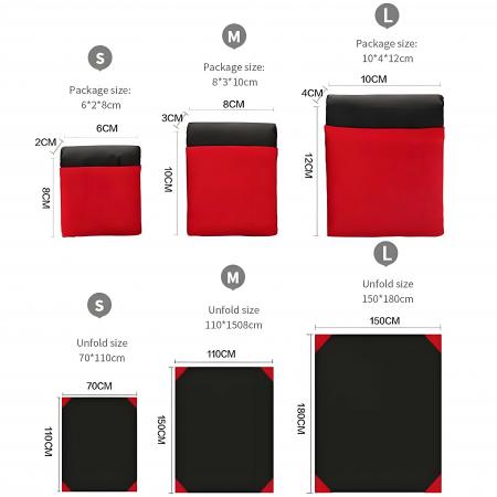 リップストップナイロン防水ポケットに収まる小型軽量コンパクトポケットブランケット 