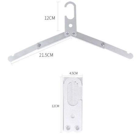 アウトドアキャンプ用ポータブルアルミ合金折りたたみ式トラベルハンガー 