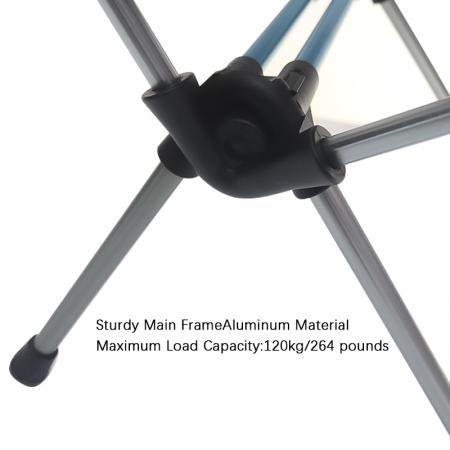 デュアルバー構造折りたたみ式軽量ハイキングキャンプ釣りピクニック旅行ムーンチェア 