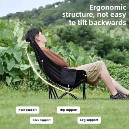 アウトドア用超軽量ステンレス製折りたたみ椅子 軽量ビーチパークキャンプ用チェア 