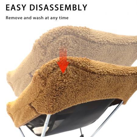 冬用暖かい厚手ウールチェアカバー ハイキング ピクニック ムーンチェア 高品質 アウトドア キャンプ 折りたたみチェアカバー 