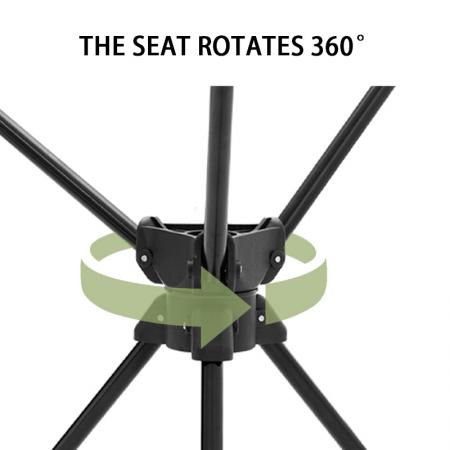 軽量アルミ合金製メタルスツール オックスフォード布製 360°回転 アウトドア キャンプ用スツール 