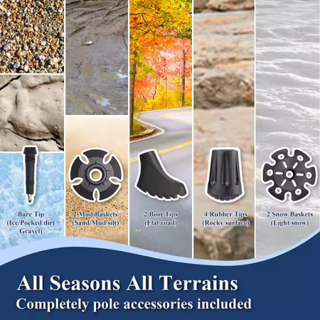 超軽量ジュラルミン 7075 アルミニウム ハイキング トレッキング ポール ステッキ 