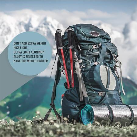 クイック調整可能なロック付きのマウンテントレッキングポールハイキングスティック 