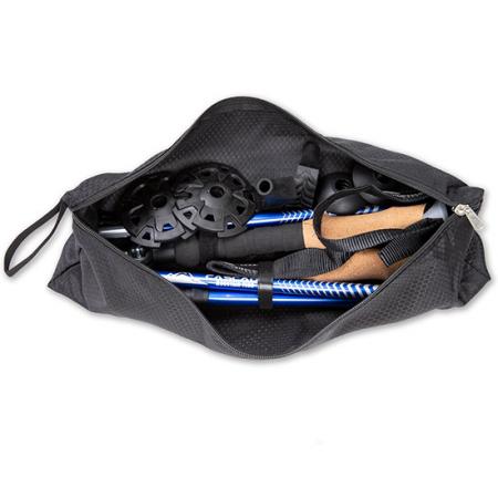 ウォーキング トレッキング ポール 折りたたみ式 軽量 ハイキング ウォーキング ランニング スティック 天然コルク グリップ付き フリップ ロック キャリーバッグ付き 