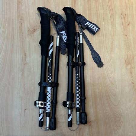 超軽量ポータブル折りたたみ式ジュラルミンアルミニウム7075トレッキングポールハイキングスティック 