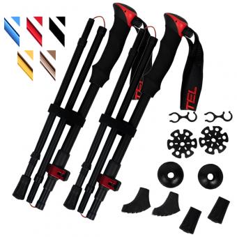 カスタマイズされた軽量アルミ折りたたみ式ハイキングスティック