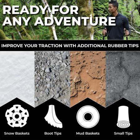 登山ハイキングに適した高強度アルミ合金トレッキングポール伸縮バージョンを工場直販 