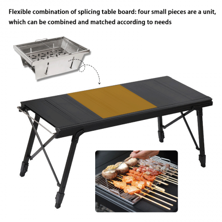 屋外用 高さ調節可能 軽量アルミ製 折りたたみ式 X字型 IGT キャンプテーブル 