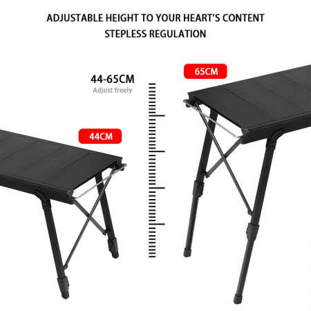 屋外用 高さ調節可能 軽量アルミ製 折りたたみ式 X字型 IGT キャンプテーブル 
