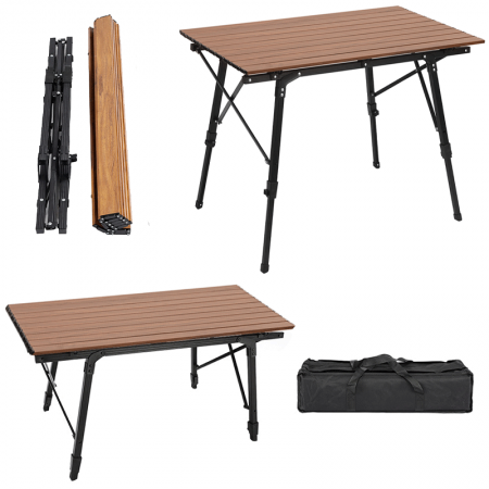 超軽量折りたたみビーチテーブル（キャリーバッグ付き）アウトドア旅行調理ピクニックキャンプテーブル 