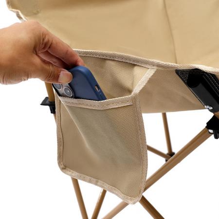 カスタムカラーロゴ入りポータブル折りたたみ式キャンプ用ムーンチェア、釣り用アウトドアビーチチェア 
