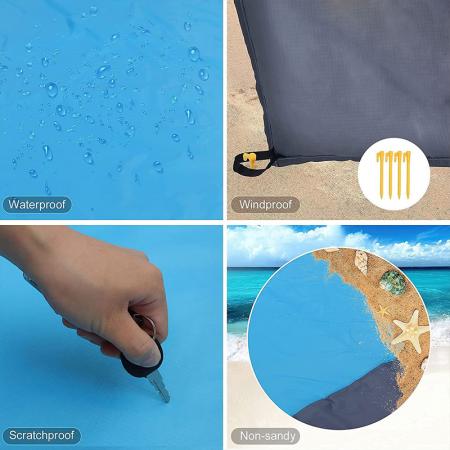防水ビーチマット、アウトドア用ポータブルピクニックマット、キャンプ用グランドブランケット 