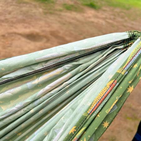 パラシュート生地ナイロン製キャンプ・ハイキング用防蚊ツリースイング（耐荷重150kg）アウトドアハンモック 
