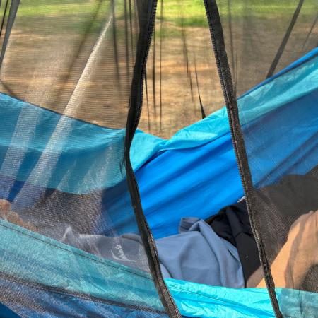 薄手の屋外用蚊帳ハンモック、転倒防止、野外キャンプ用パラシュート布、防蚊ハンモック 