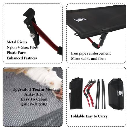 カスタマイズ可能なロゴ入り超軽量ポータブル折りたたみ式コンパクトキャンプ用ペットベッド/犬用ベッド 