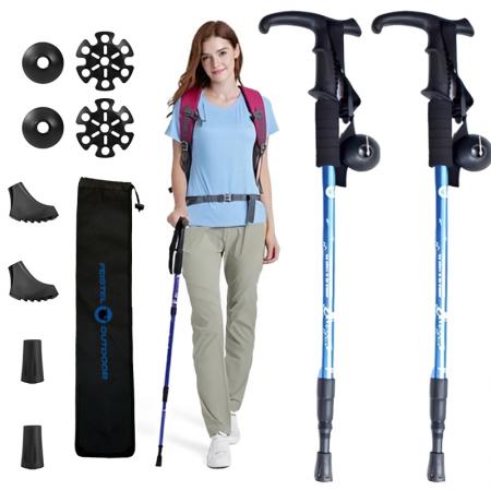 OEM工場価格耐衝撃格納式ハイキングスティック,カーボンファイバートレッキングポール,トレッキングポール 